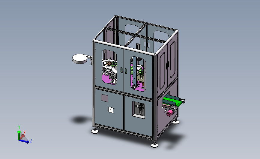 非标自动化钢带螺钉视觉检测机3D模型图纸 Solidworks设计 附STP