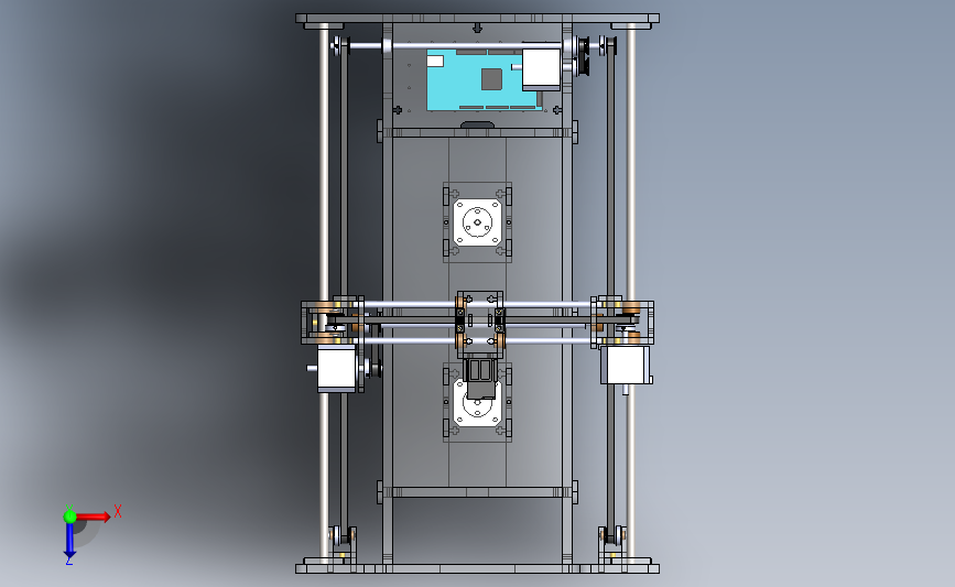 立轴打印机械_SOLIDWORKS 2010_模型图纸下载 – 懒石网