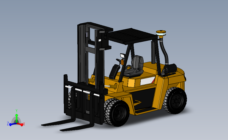 叉车3d建模-solidwork2016