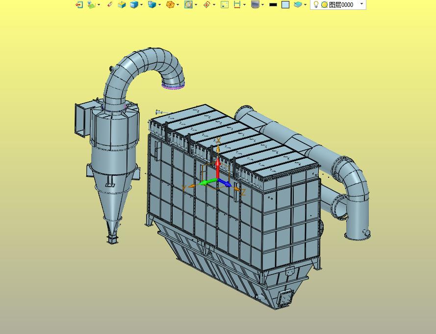 带有旋风除尘器的脉冲除尘系统
