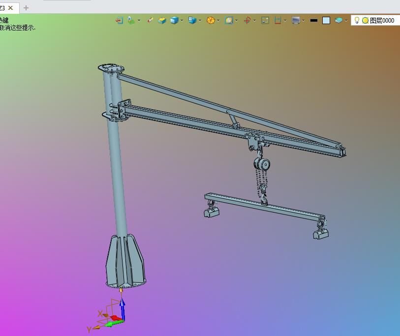 单立柱铰接臂磁铁起重机