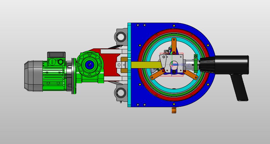 电动管道夹持器攻丝机 左侧视图
