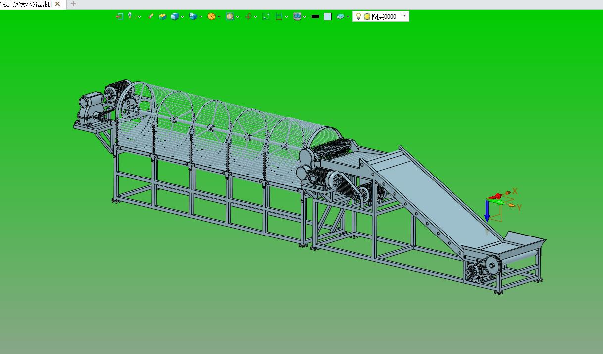 电动卷筒式果实大小分离机