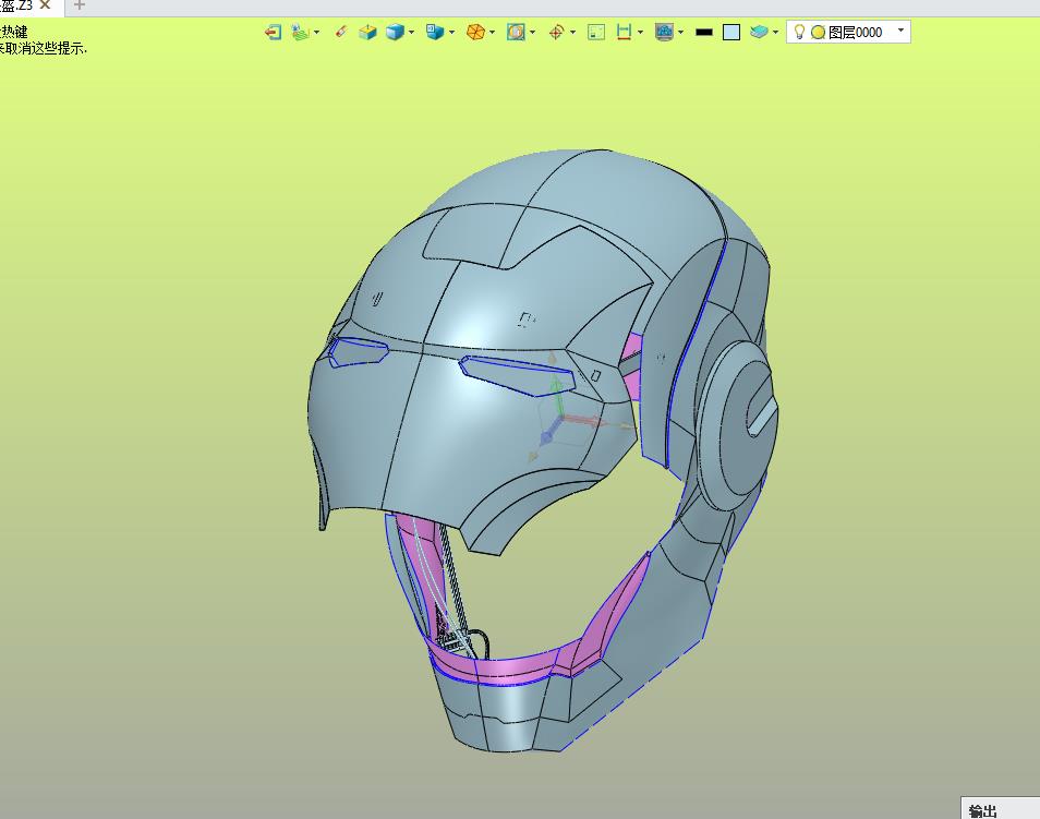 电动自动打开的钢铁侠头盔