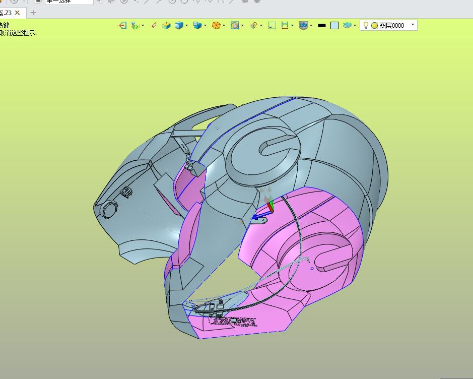 电动自动打开的钢铁侠头盔