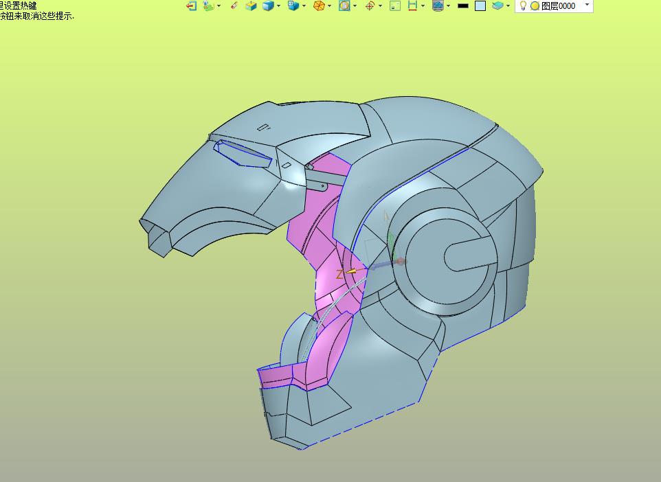 电动自动打开的钢铁侠头盔