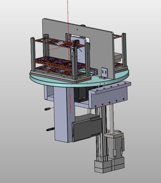 电路板堆叠工装带旋转顶升伺服