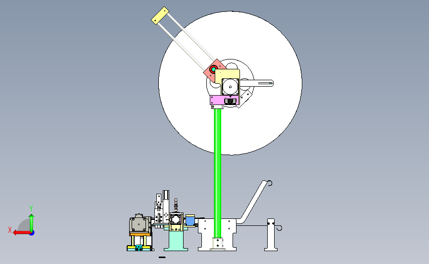 电阻冲切转棍设备 背面视图