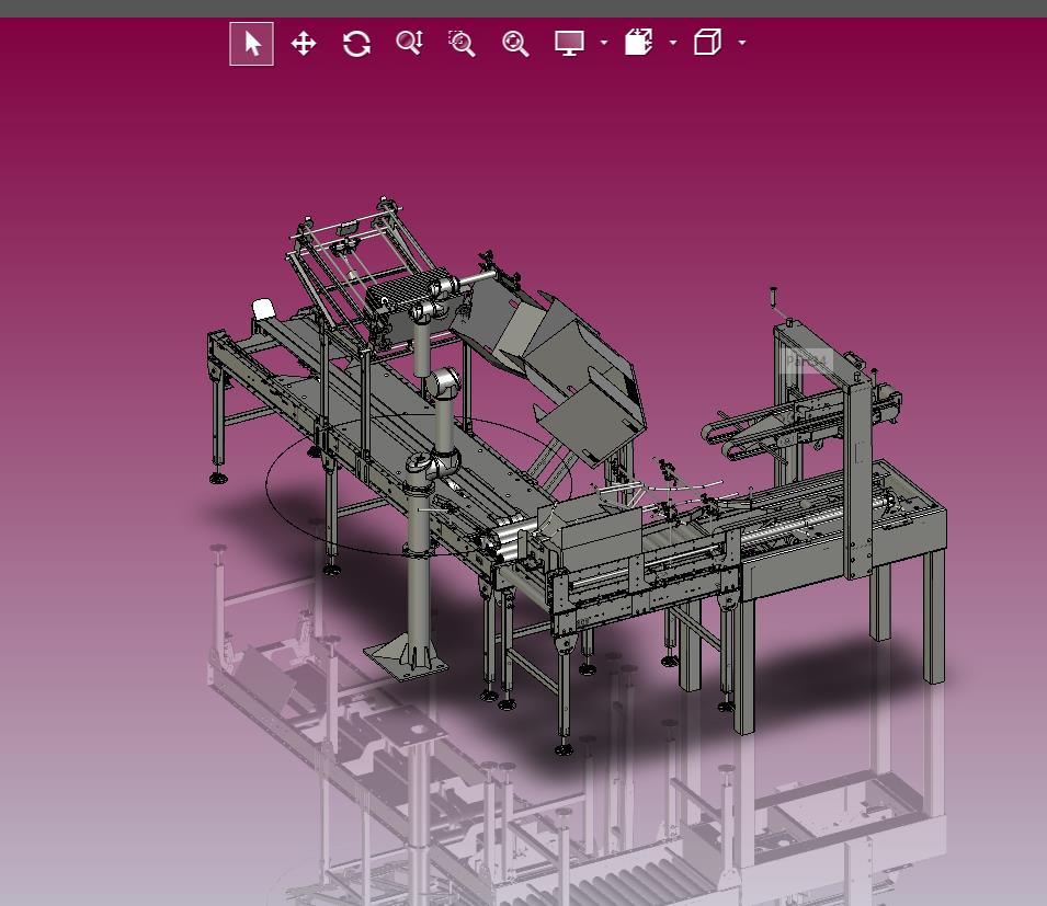机器人抓取纸箱海绵隔板封装线