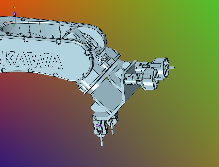 机器人自动装配销子圆轴轮子