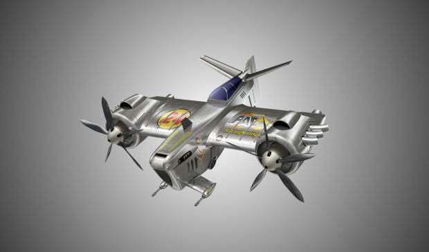 一款双翼玩具军用飞机