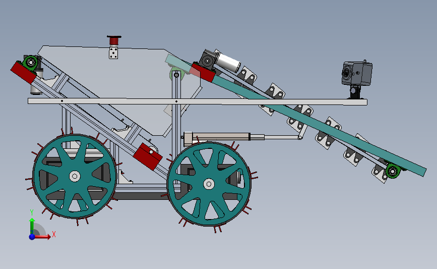 采矿机器人3D数模图纸 Solidworks设计 正面视图