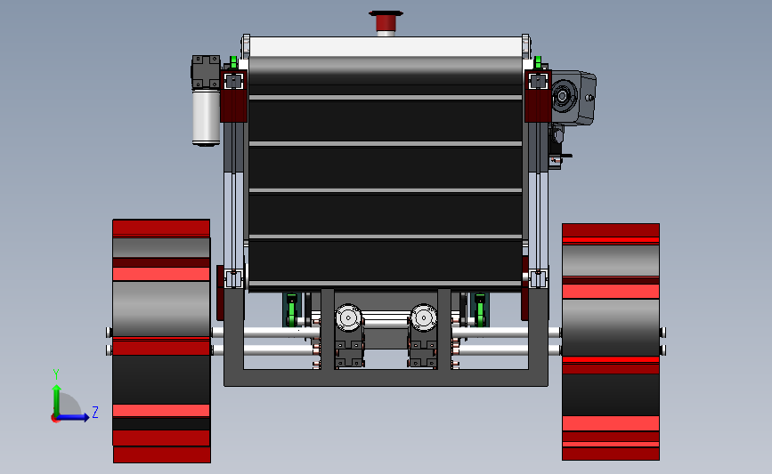 采矿机器人3D数模图纸 Solidworks设计 左侧视图
