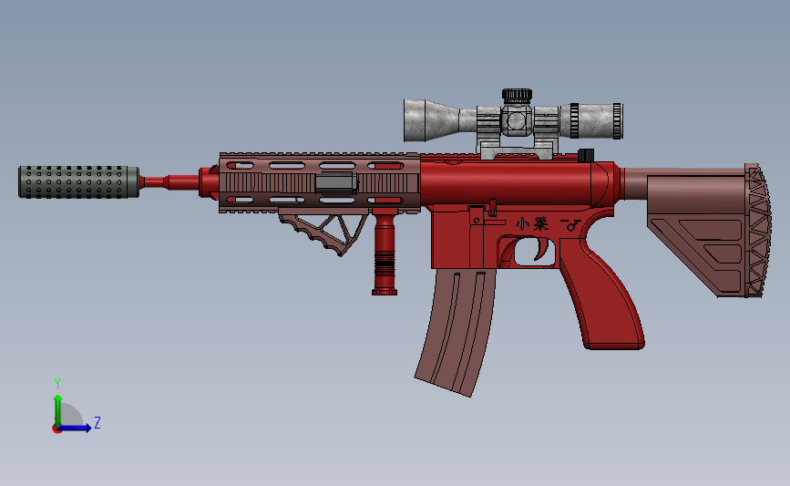M416 左侧视图