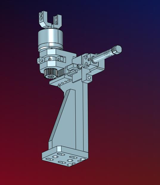 气缸双爪夹持90度旋转台