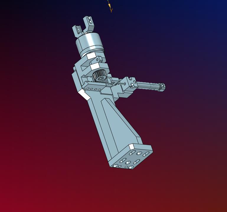 气缸双爪夹持90度旋转台