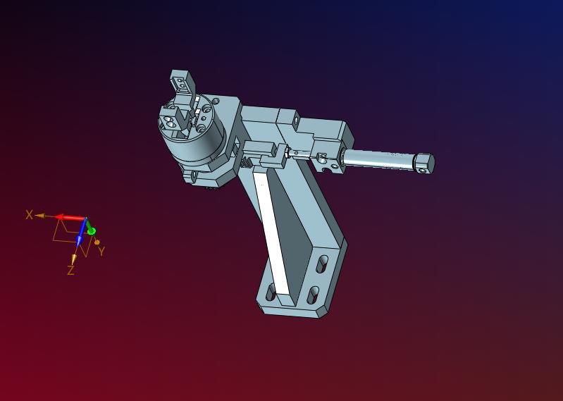气缸双爪夹持90度旋转台