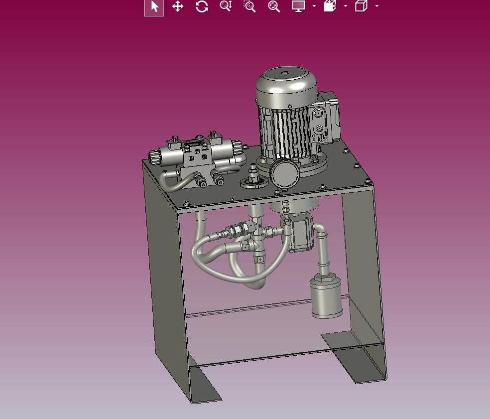 升降机小型液压系统液压站动力单元