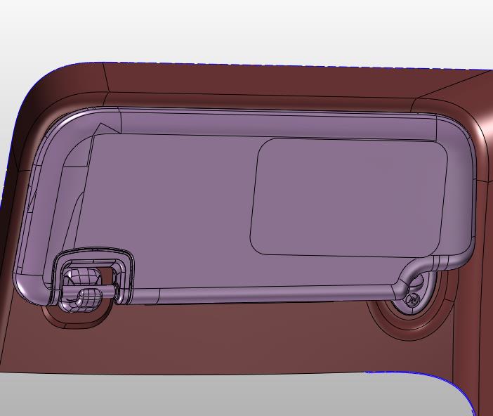新能源电动车遮阳罩化妆镜