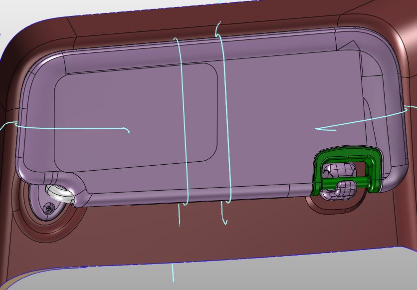 新能源电动车遮阳罩化妆镜