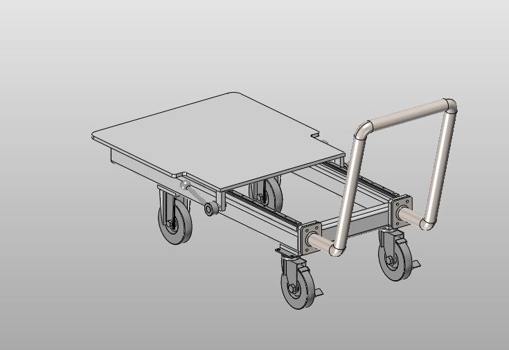 移动式滑动锁定小推车