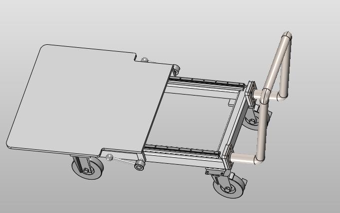 移动式滑动锁定小推车