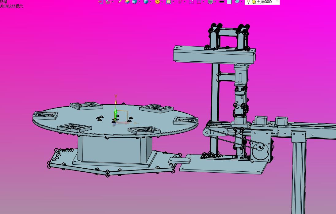 转盘自动夹取皮带上料机械手