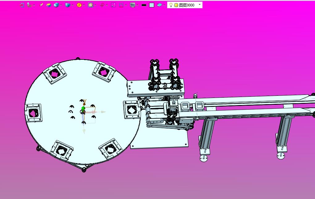转盘自动夹取皮带上料机械手