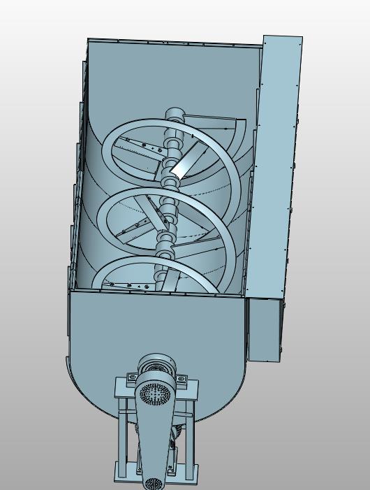 自动上下料翻斗螺旋搅拌机