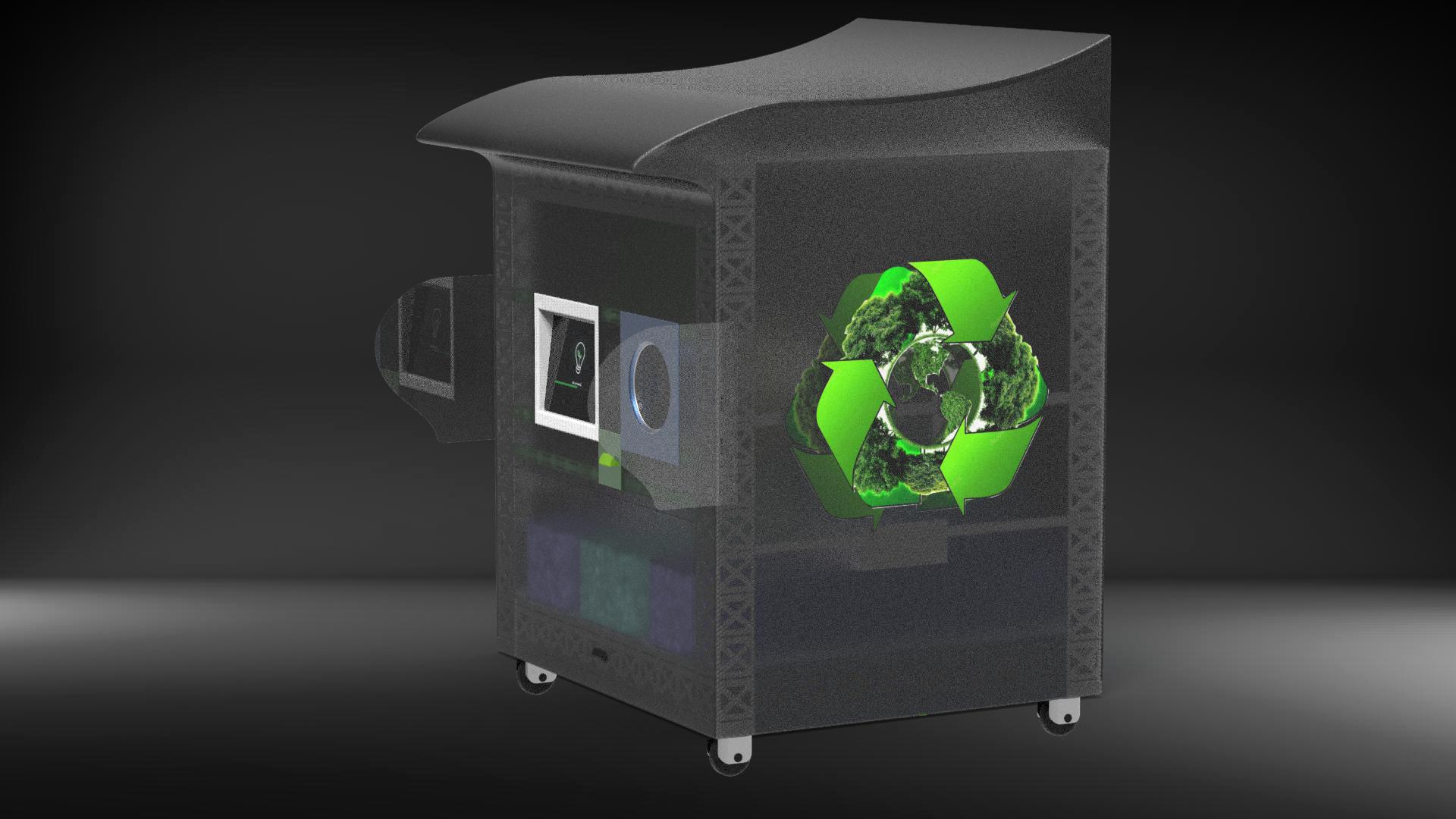 循环回收设备三维