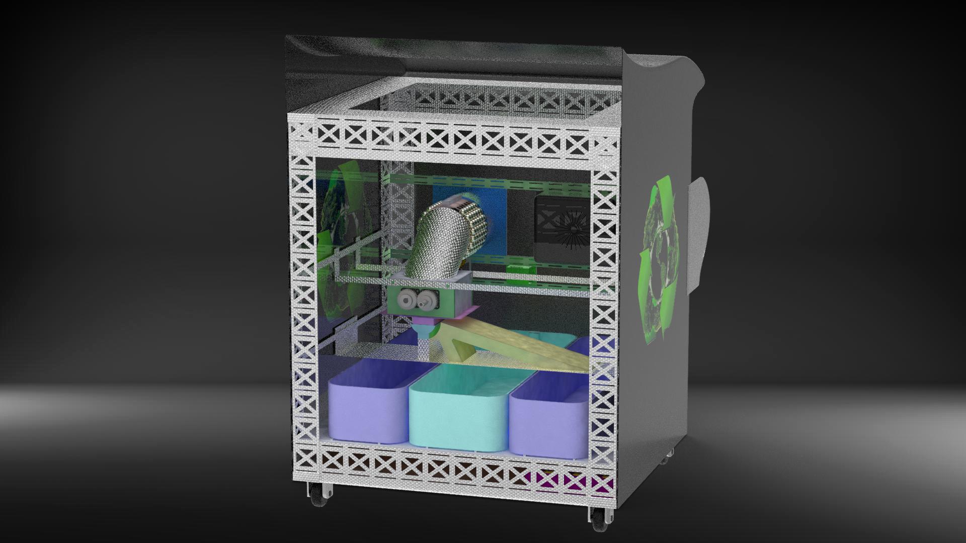 循环回收设备三维