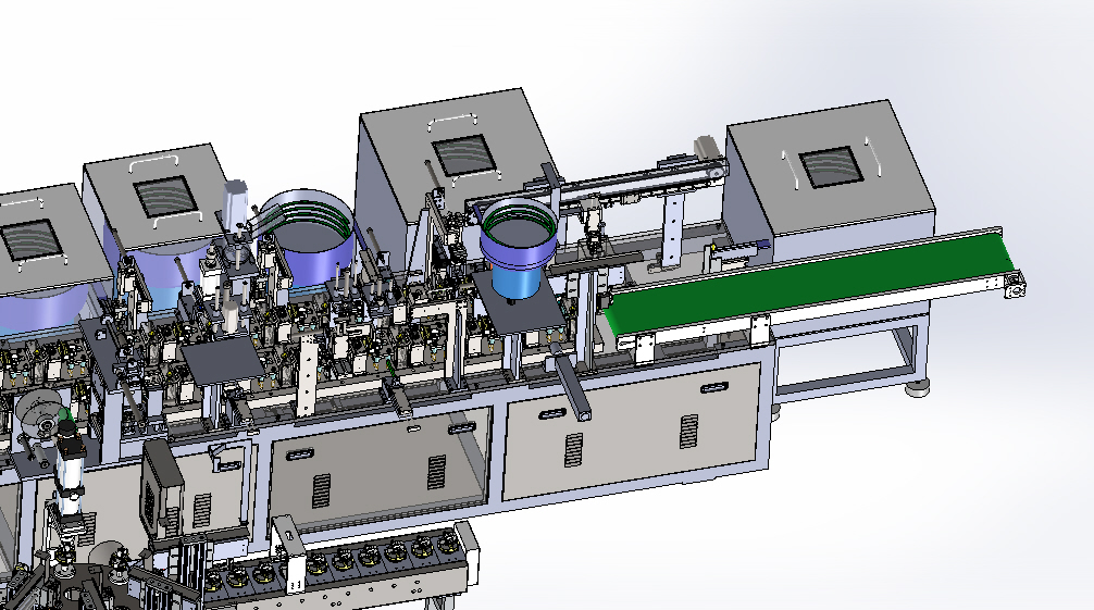 马达自动组装生产线 Solidworks 2012 模型图纸下载 懒石网