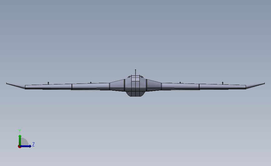 GZ-500 UAV无人机简易模型 左侧视图