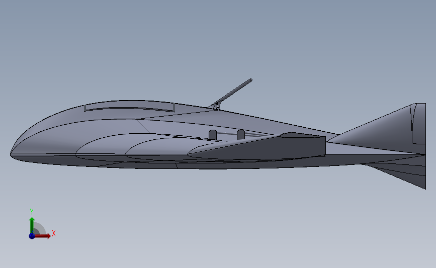 GZ-500 UAV无人机简易模型 正面视图