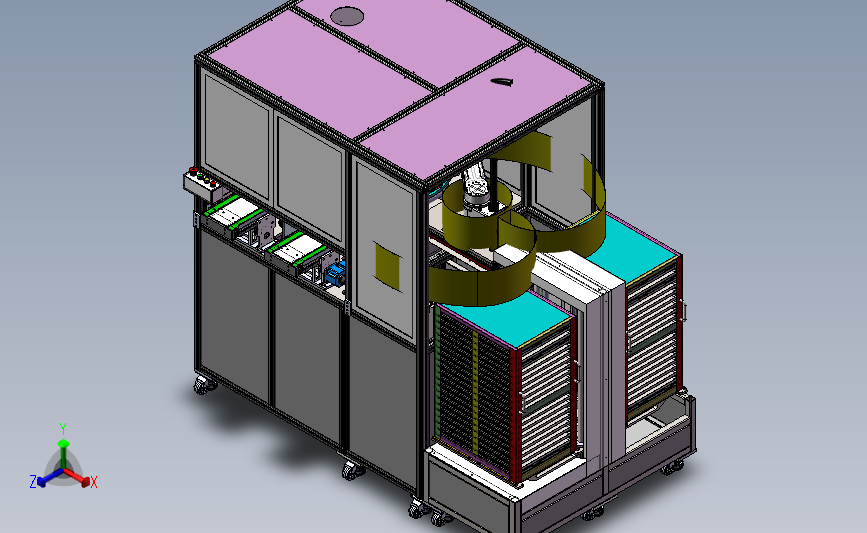 喇叭组合自动化点胶机3D数模图纸 Solidworks设计