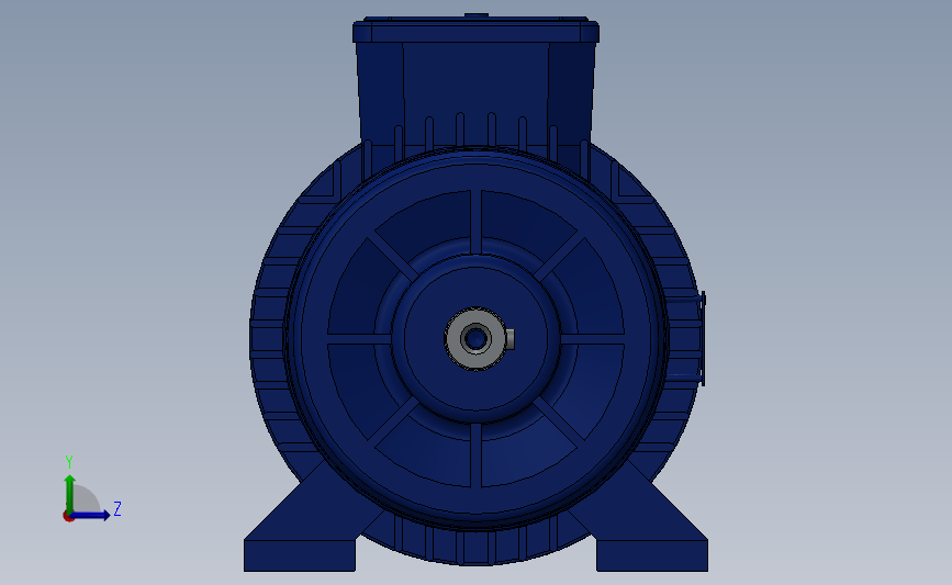 电机三维图 左侧视图