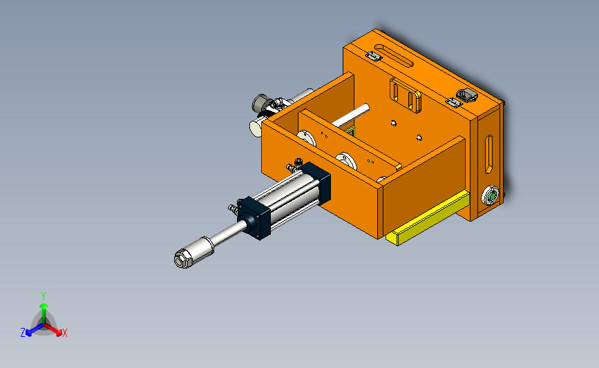 凸轮弹簧往复机构 Solidworks 2018 模型图纸下载 懒石网