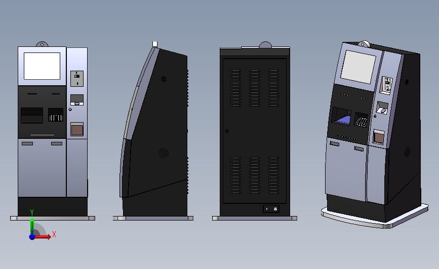 ATM外协设计效果图_SOLIDWORKS 2012_模型图纸下载 – 懒石网
