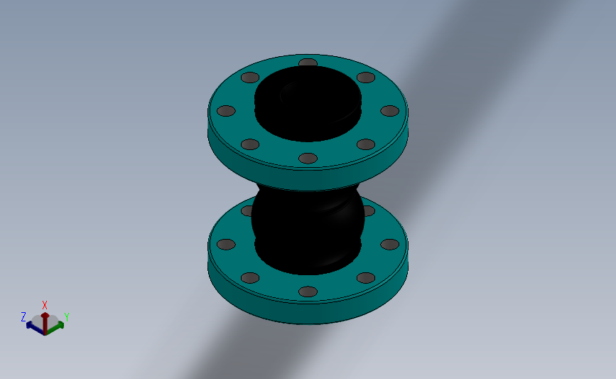 Kst F型可曲挠双球体橡胶接头[kxt F Dn80] Solidworks 2018 模型图纸下载 懒石网