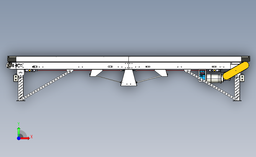 14ft-BBBC皮带输送机 正面视图