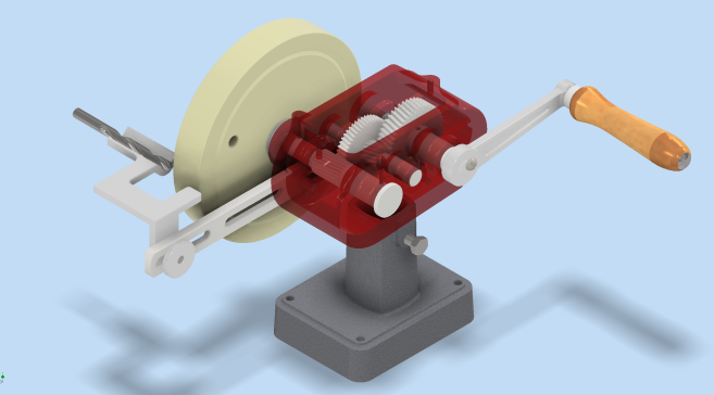 手动齿轮磨床动画