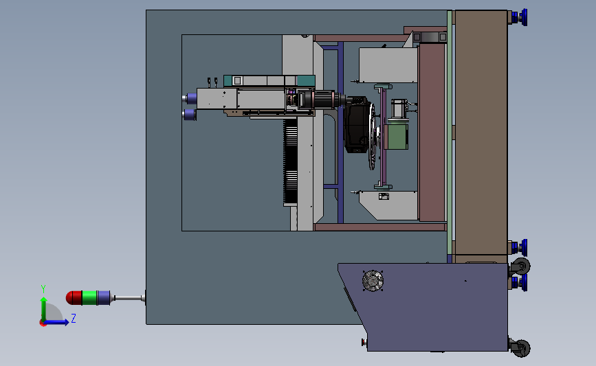 六轴小型CNC 左侧视图