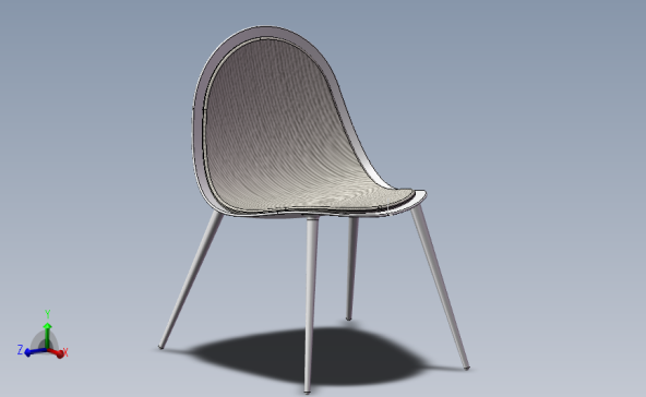 塑料透明曲面椅子