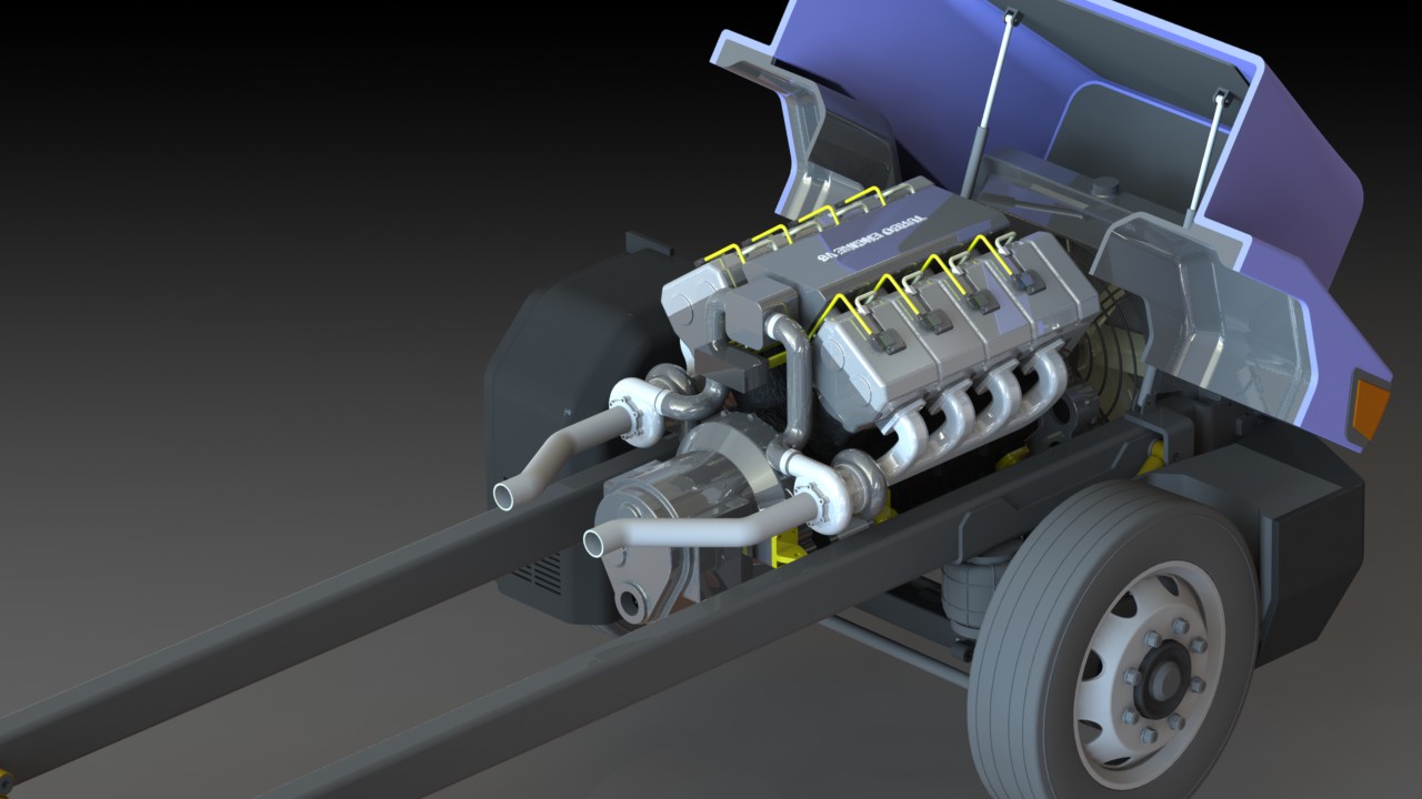 V8涡轮增压柴油机