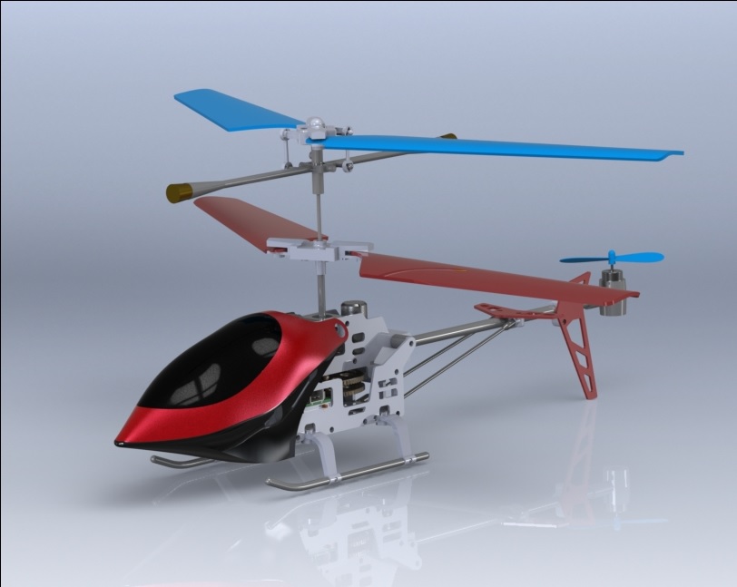 遥控直升机_SOLIDWORKS 2020_模型图纸下载 – 懒石网