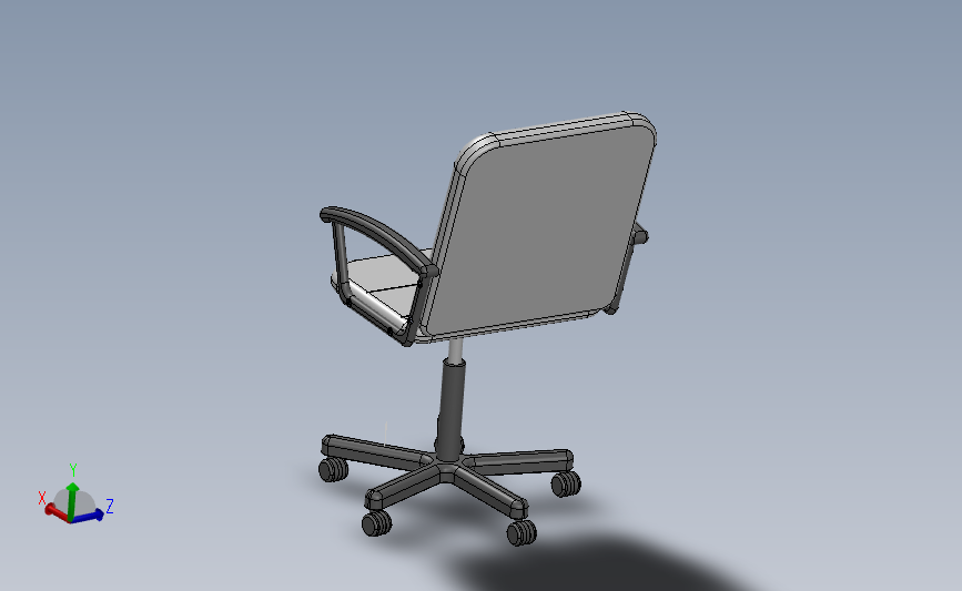 可升降的办公椅3D模型
