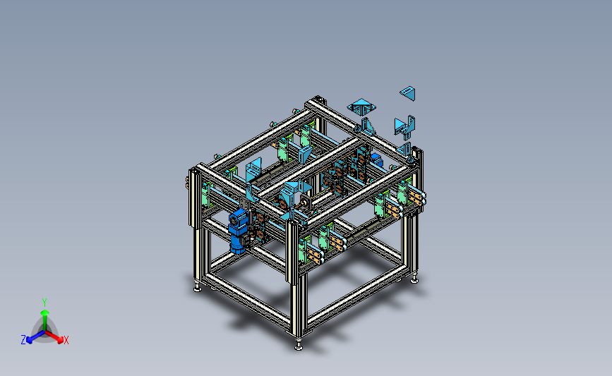 高速输送带3D模型（SolidWorksProE设计）stp文件（原文件）