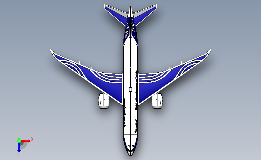 波音787飞机_SOLIDWORKS 2016_模型图纸下载 – 懒石网