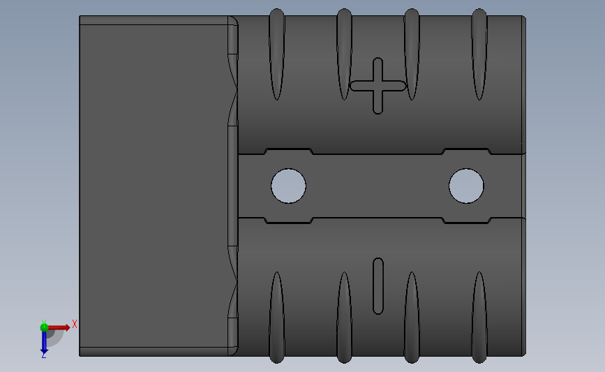 电源连接器SB50 50A_SOLIDWORKS 2016_模型图纸下载 – 懒石网