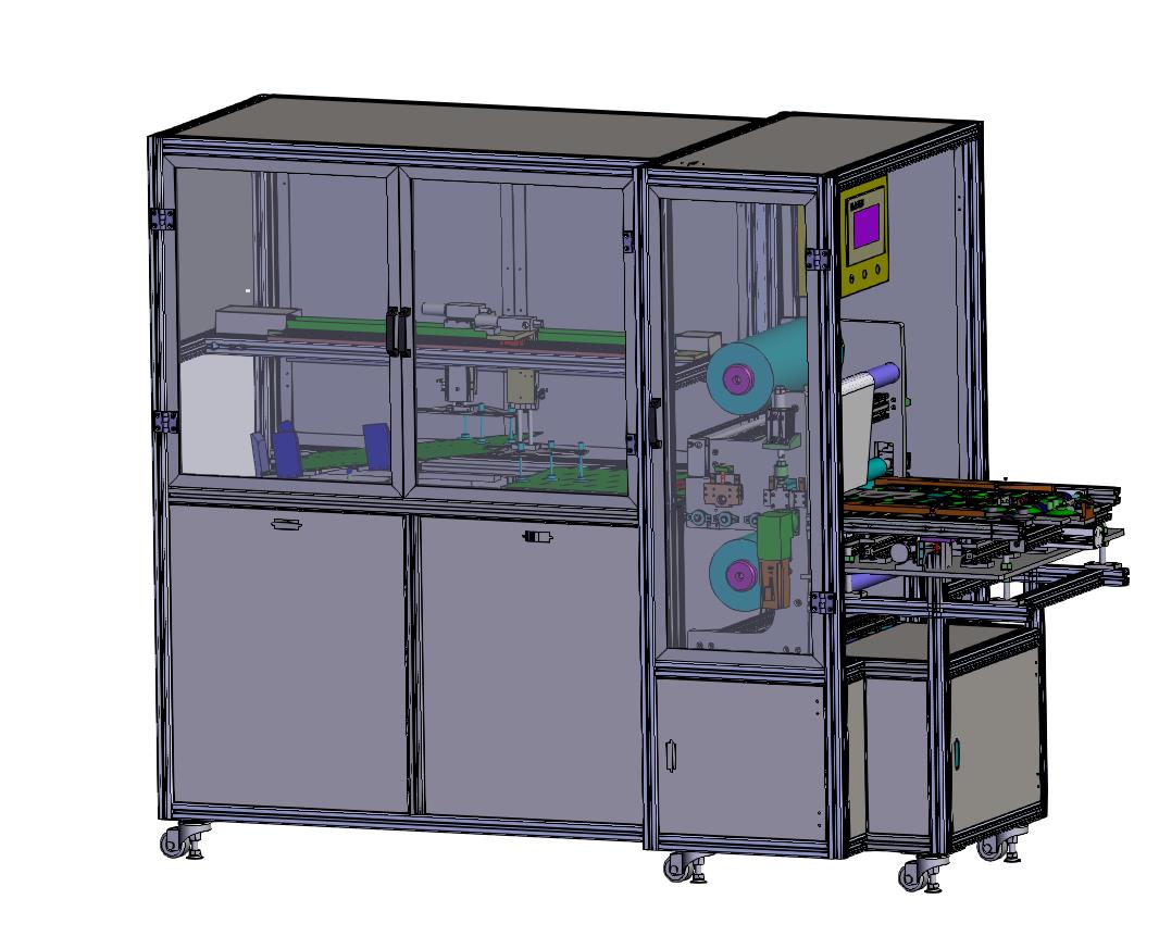 小型电路板平板机械手解剁上料薄膜贴敷设备
